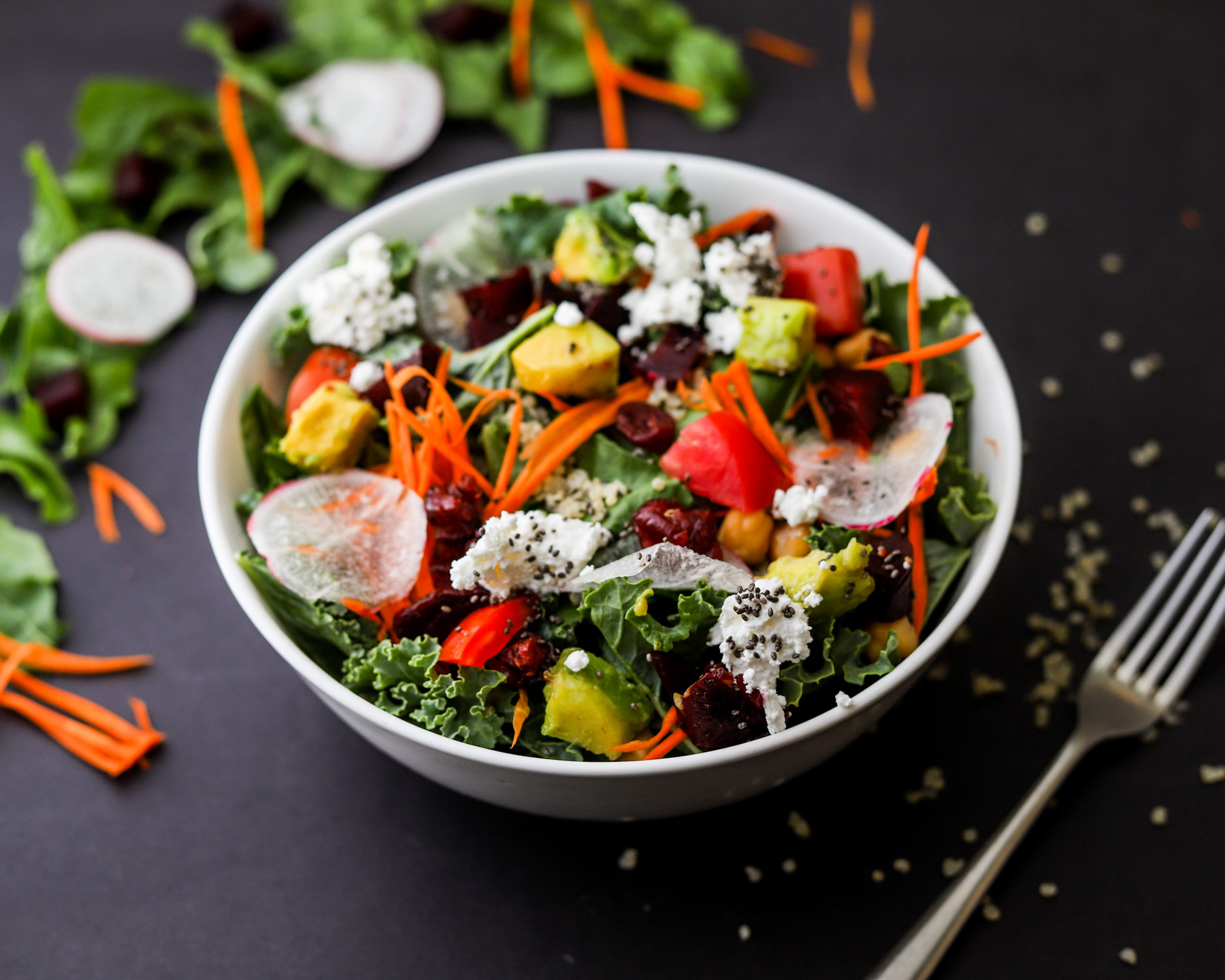 an image of a high protein leafy veggies salad