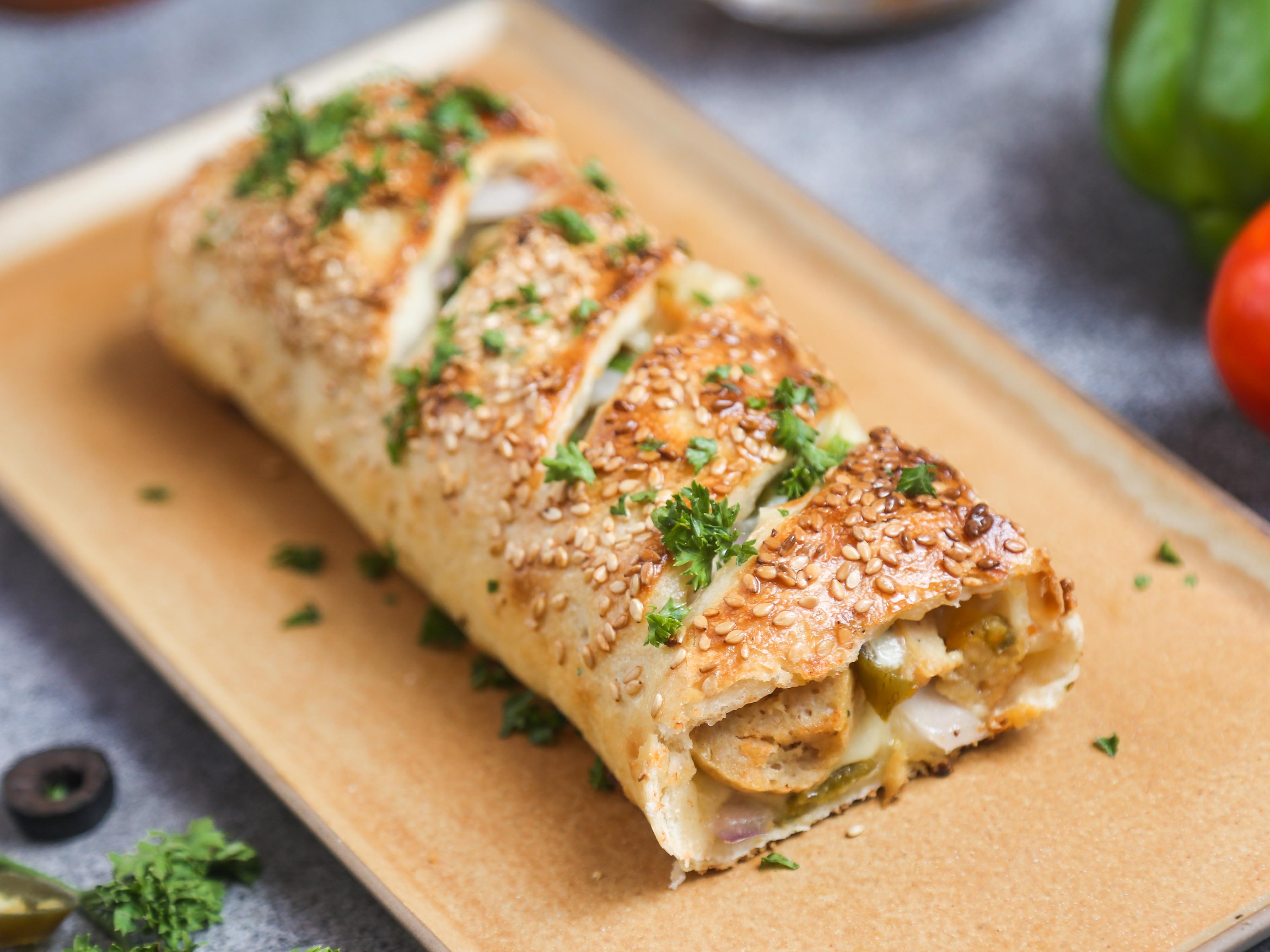 photo of a stuffed sandwich from Sbarro