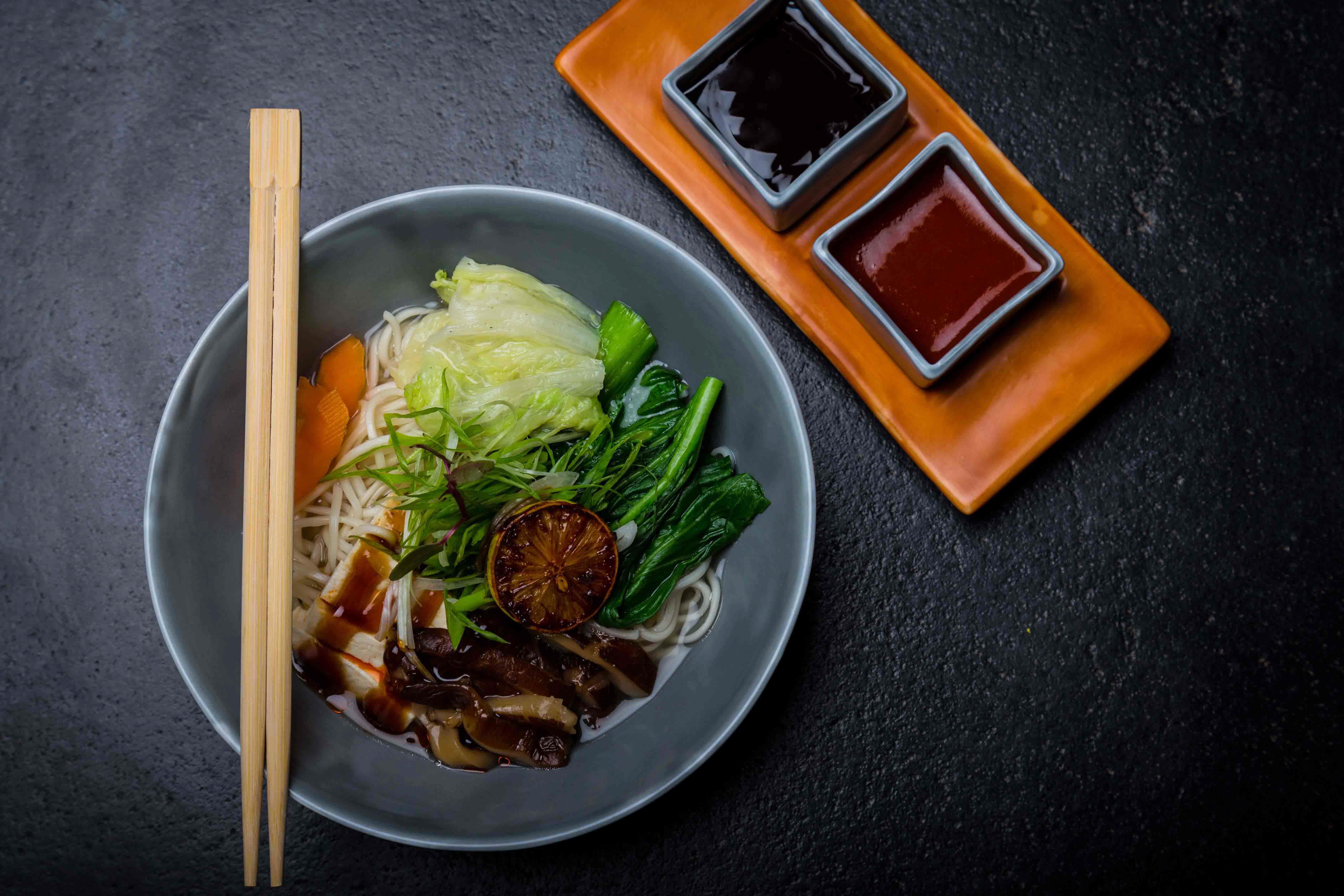 photograph of a Korean dish at a restaurant in Mumbai